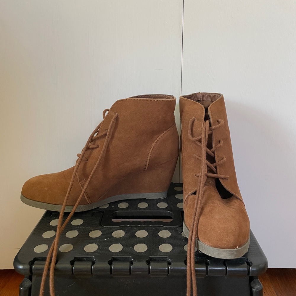 Madden Girl Brown Lace Up Boots